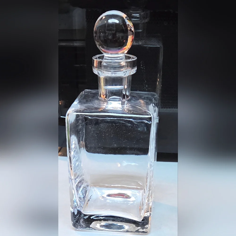 Vtg. Turkish Handmade Glass Whiskey Decanter 9